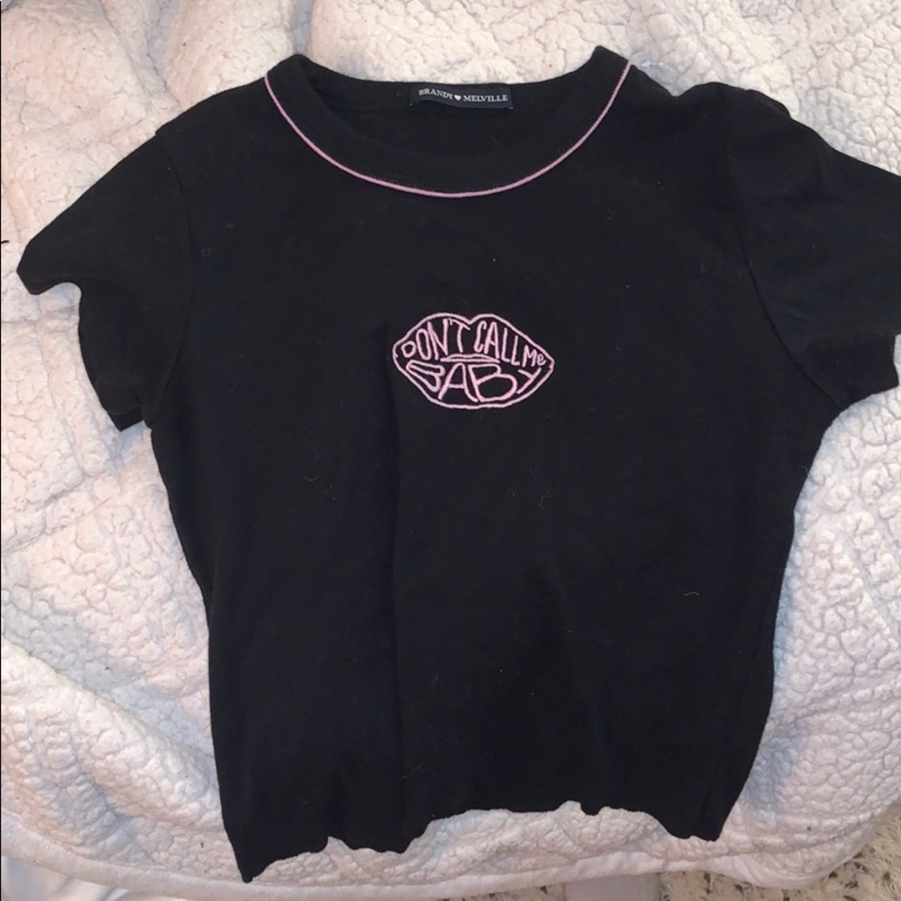 BRANDY MELVILLE BLACK CROP TOP RARE